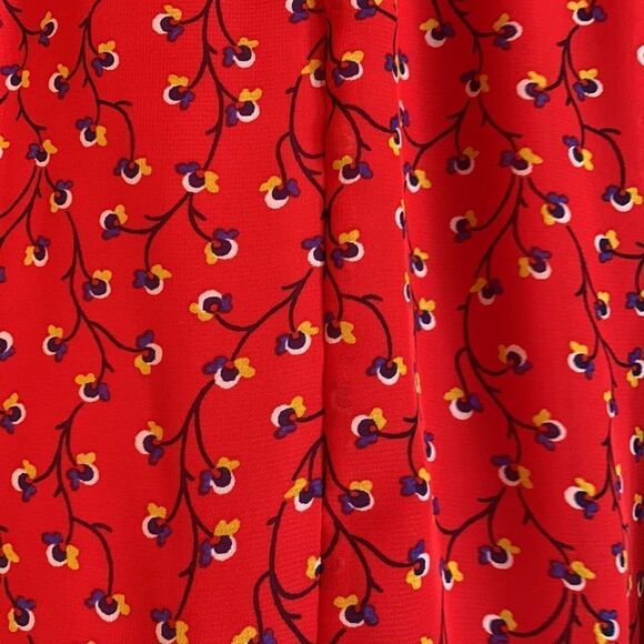 Old Navy size large red floral lined skirt - Picture 3 of 8